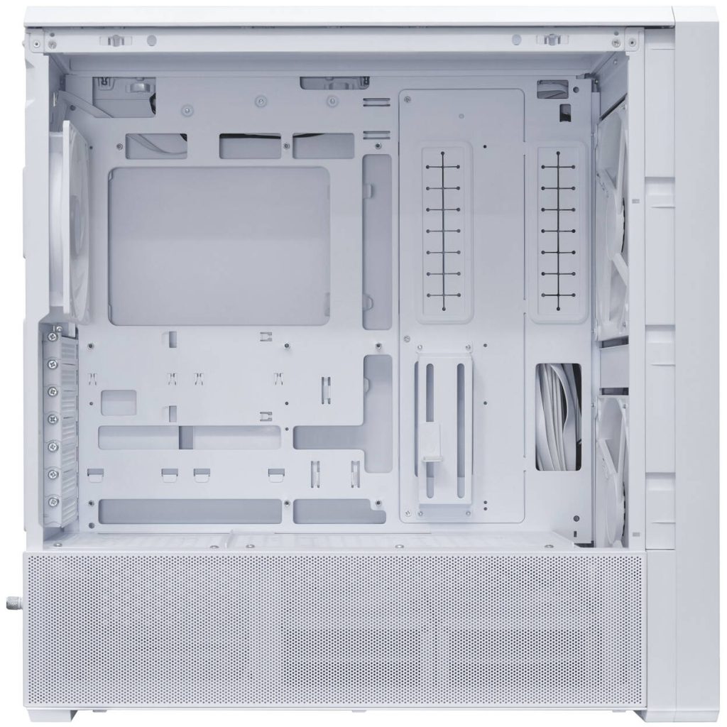 Lian Li LANCOOL 217 INF PC Case, Mid-Tower, Tempered Glass, RGB Lighting - White