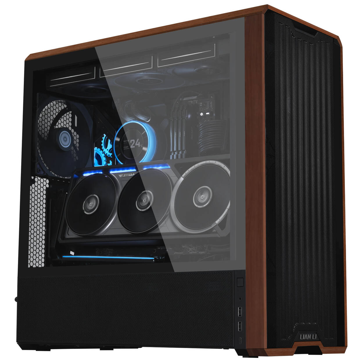 Lian Li Vertical GPU Mounting Kit with PCIe 5.0 Riser Cable - Black - B-Grade