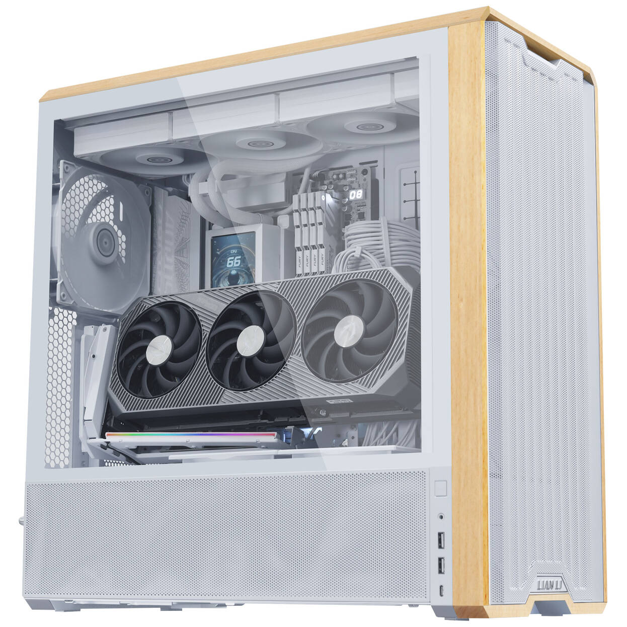 Lian Li Vertical GPU Mounting Kit, with PCIe 5.0 Riser Cable - White