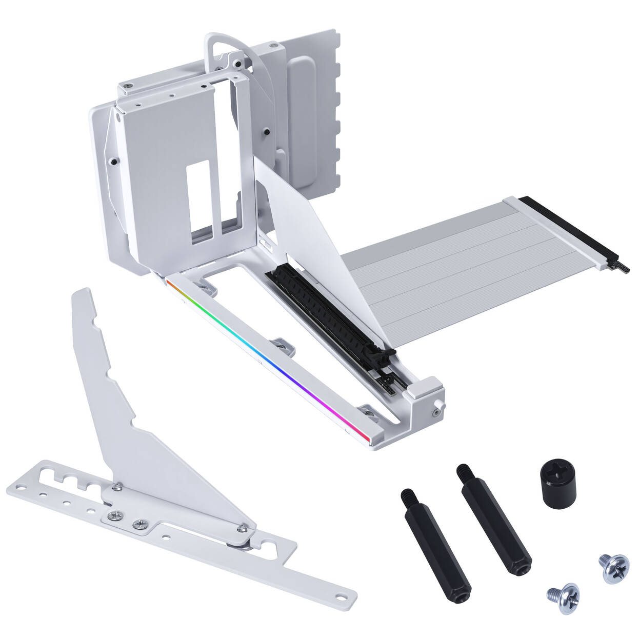Lian Li Vertical GPU Mounting Kit, with PCIe 5.0 Riser Cable - White