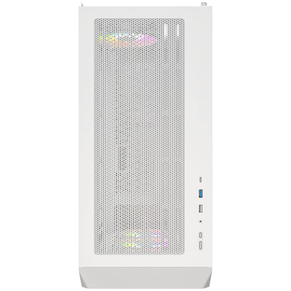 Montech X5M PC Case, Mid Tower, Micro-ATX, ARGB, Tempered Glass - White
