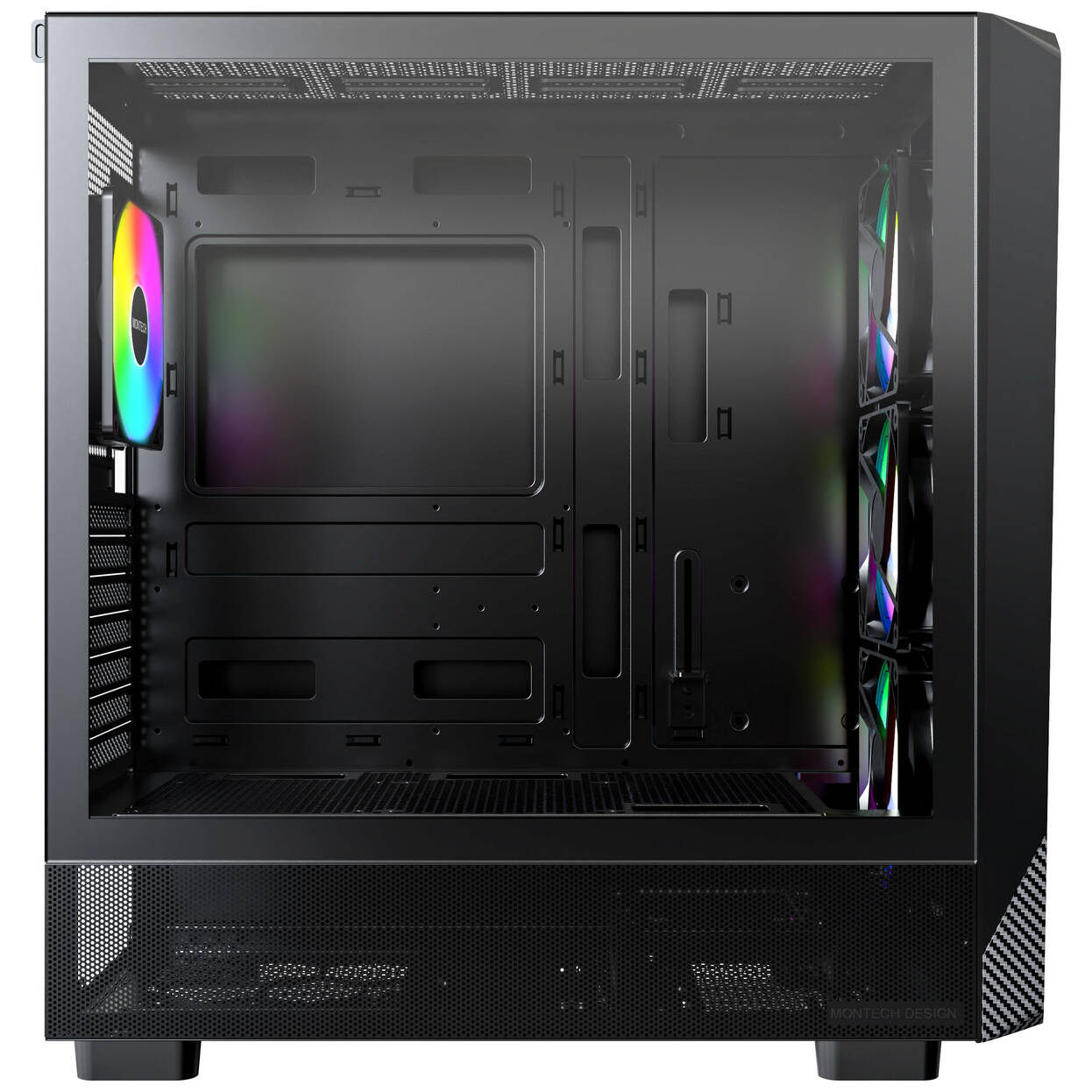 Montech X5 PC Case, Mid Tower, E-ATX, ARGB, Tempered Glass - Black