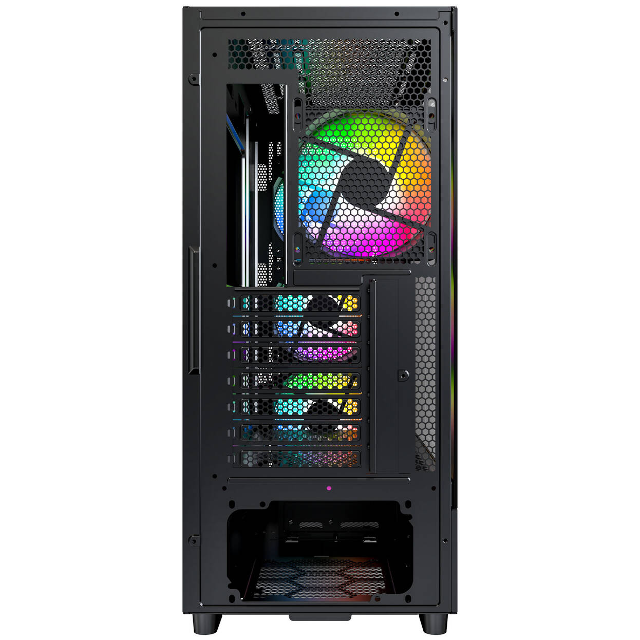 Montech X5 PC Case, Mid Tower, E-ATX, ARGB, Tempered Glass - Black