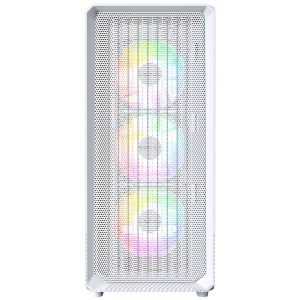 Montech X5 PC Case, Mid-Tower, E-ATX, ARGB, Tempered Glass - White