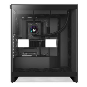 NZXT H7 Flow PC Case, Mid Tower, E-ATX, Tempered Glass - black