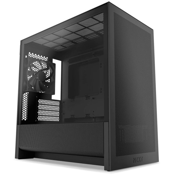 NZXT H3 Flow PC Case, Mid Tower, mATX, Tempered Glass – Black