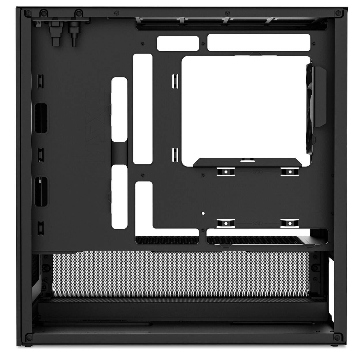 NZXT H3 Flow PC Case, Mid Tower, mATX, Tempered Glass - Black
