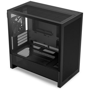 NZXT H3 Flow PC Case, Mid Tower, mATX, Tempered Glass - Black