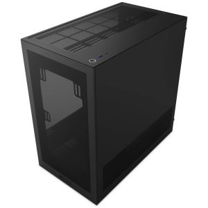 NZXT H3 Flow PC Case, Mid Tower, mATX, Tempered Glass - Black