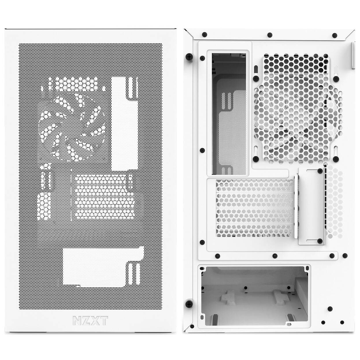 NZXT H3 Flow PC Case, Mid Tower, mATX, Tempered Glass - White