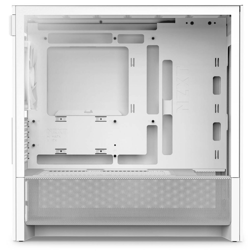 NZXT H3 Flow PC Case, Mid Tower, mATX, Tempered Glass - White