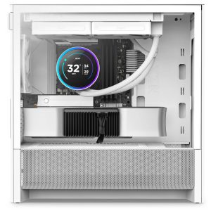 NZXT H3 Flow PC Case, Mid Tower, mATX, Tempered Glass - White