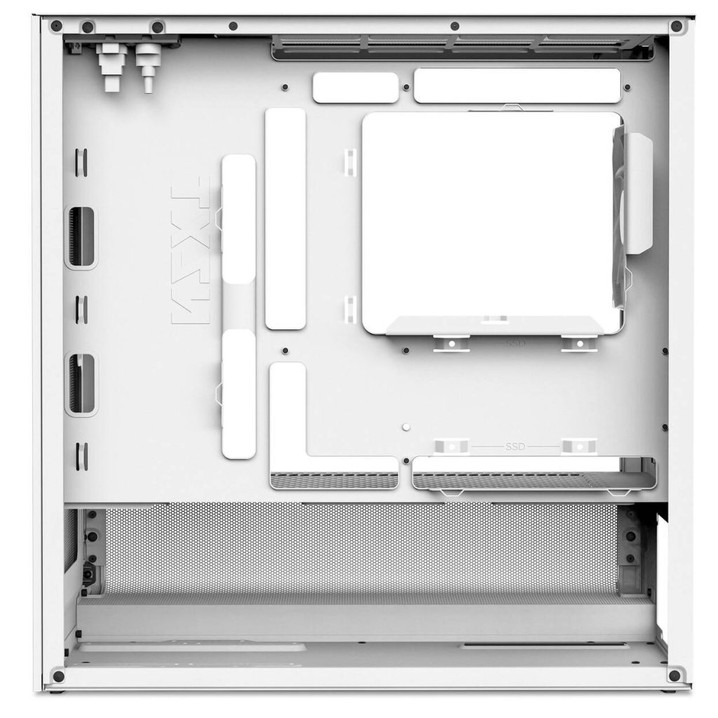 NZXT H3 Flow PC Case, Mid Tower, mATX, Tempered Glass - White