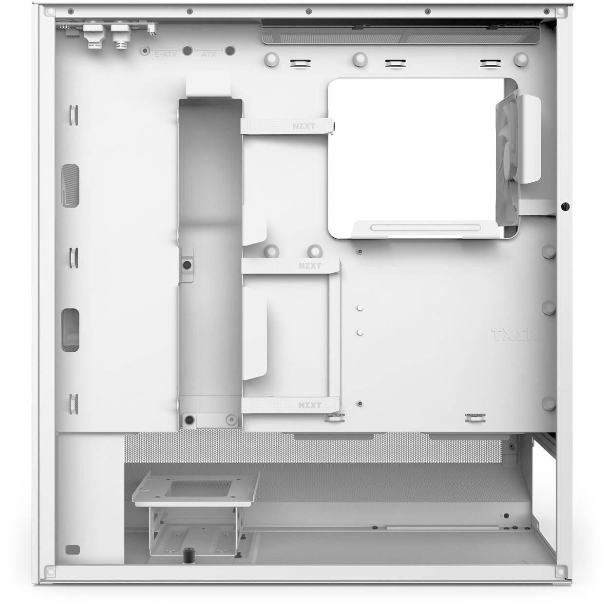 NZXT H5 Flow PC Case, Mid Tower, ATX, Tempered Glass - White