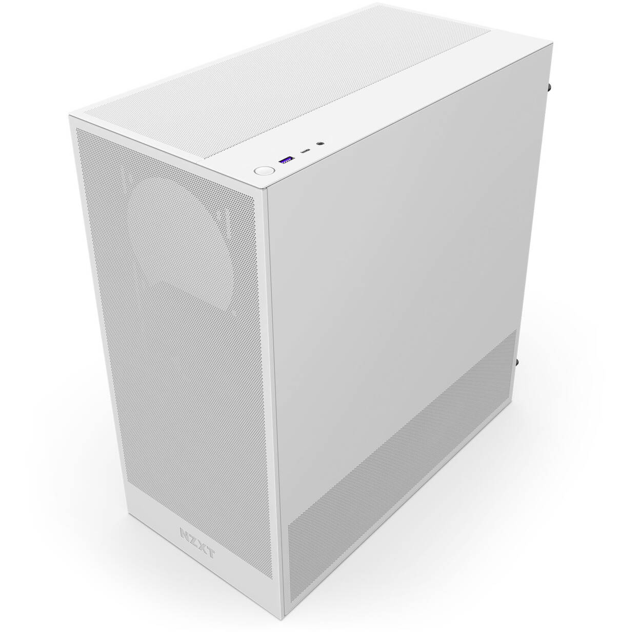 NZXT H5 Flow PC Case, Mid Tower, ATX, Tempered Glass - White
