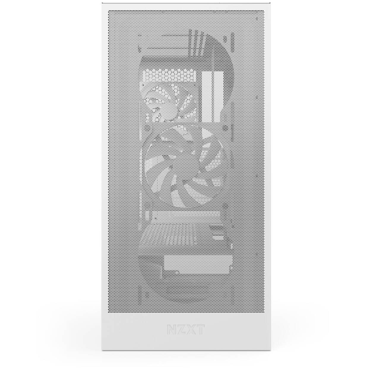 NZXT H5 Flow PC Case, Mid Tower, ATX, Tempered Glass - White
