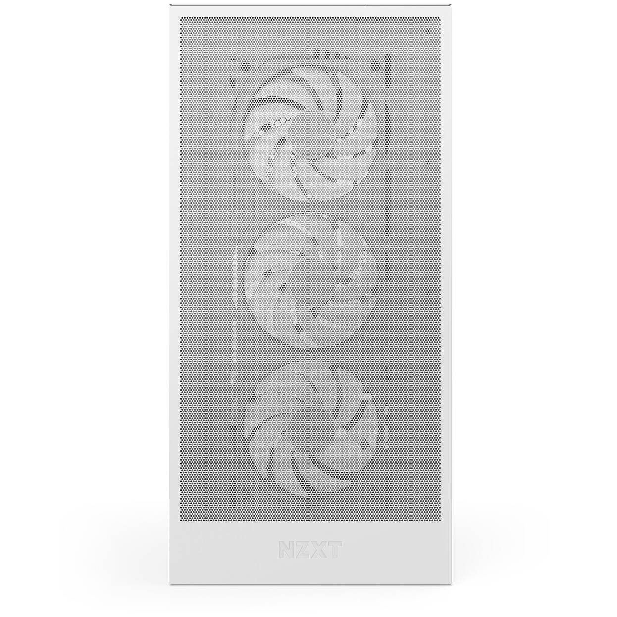 NZXT H5 Flow RGB PC Case, Mid Tower, ATX, RGB, Tempered Glass - White