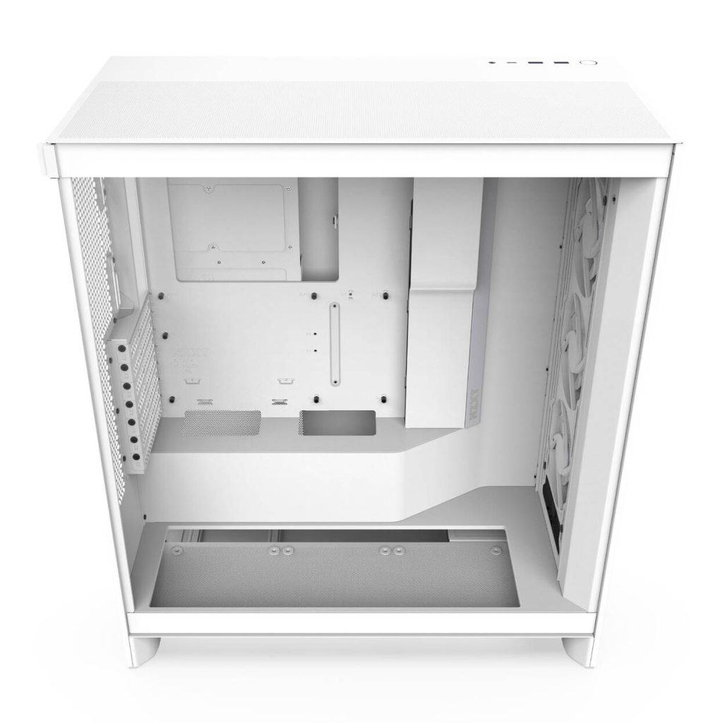 NZXT H7 Flow RGB PC Case, Mid Tower, E-ATX, RGB, Tempered Glass - White : image 9