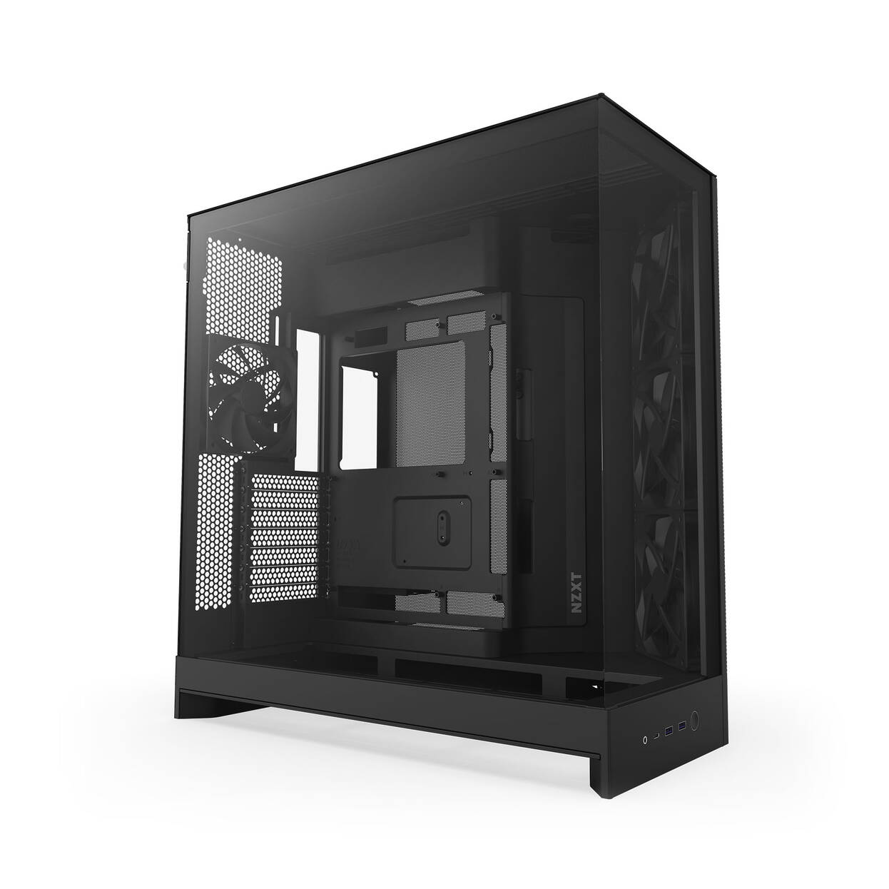 NZXT H9 Flow PC Case, Mid Tower, ATX, Tempered Glass - Black : image 1
