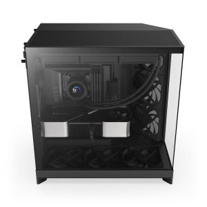 NZXT H9 Flow PC Case, Mid Tower, ATX, Tempered Glass - Black : image 4