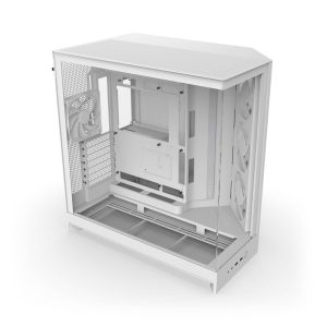 NZXT H9 Flow RGB PC Case, Mid-Tower, E-ATX, Tempered Glass - White : image 7