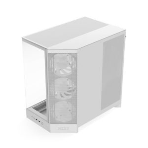 NZXT H9 Flow RGB PC Case, Mid-Tower, E-ATX, Tempered Glass - White : image 8