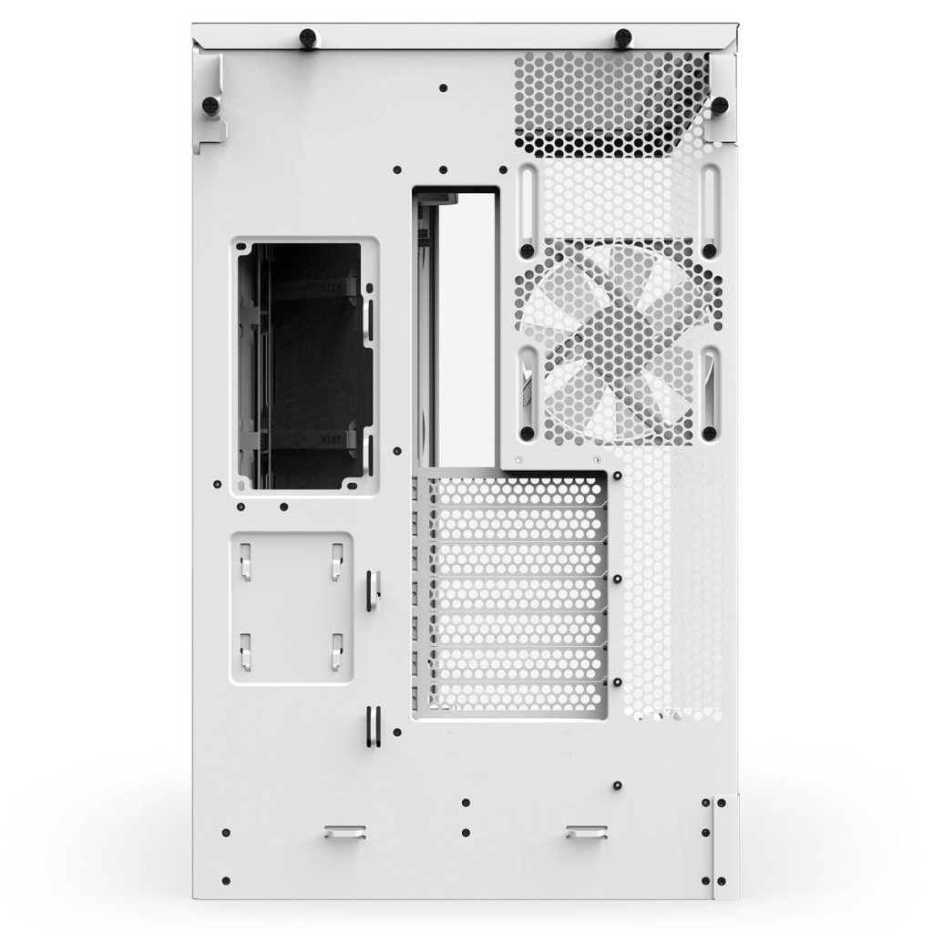 NZXT H9 Flow RGB+ PC Case, Mid Tower, E-ATX, Tempered Glass - White