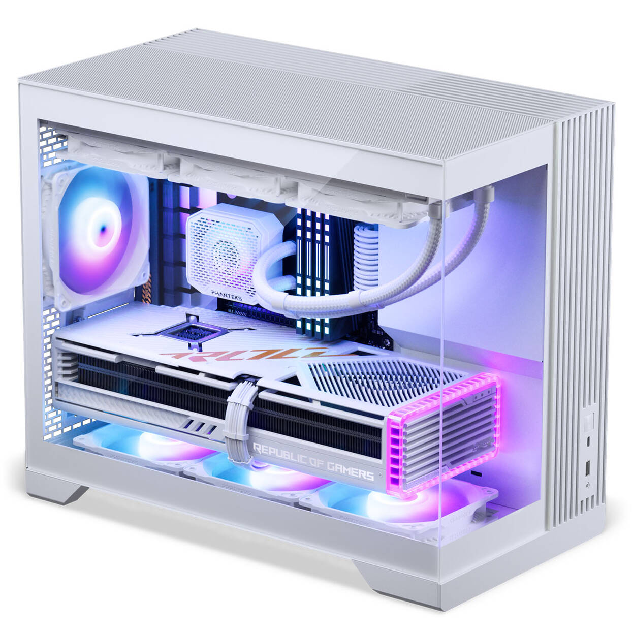Phanteks XT V3 PC Case, Mini Case, mATX, Tempered Glass - including 3x 120mm Fans, White : image 4