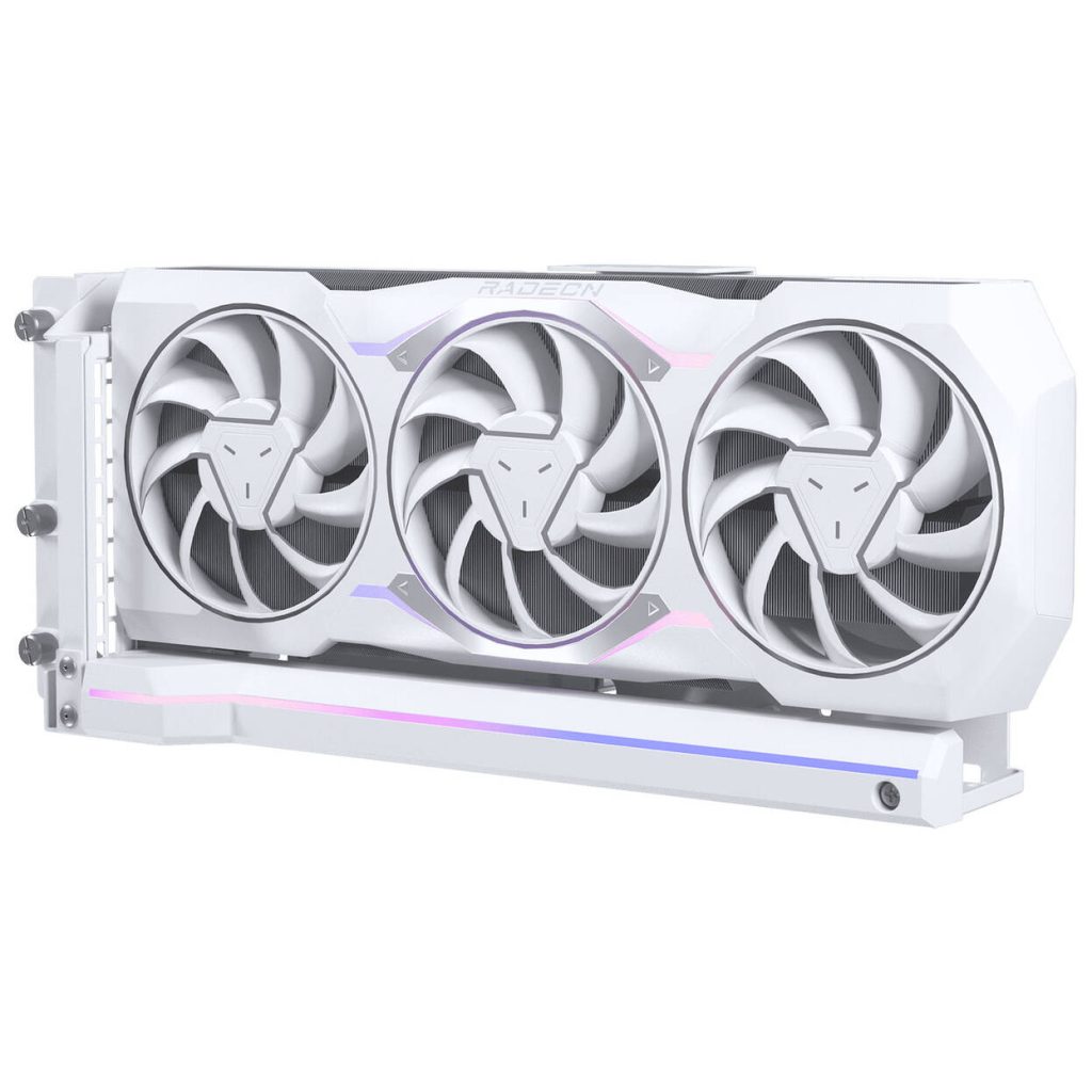 Phanteks Premium PCIe Gen 5 Vertical GPU Bracket, DRGB, with PCIe 5.0 Riser Cable - 220mm, white