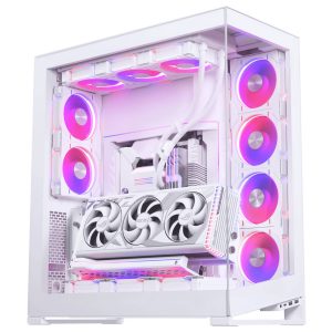 Phanteks Premium PCIe Gen 5 Vertical GPU Bracket, DRGB, with PCIe 5.0 Riser Cable - 220mm, white