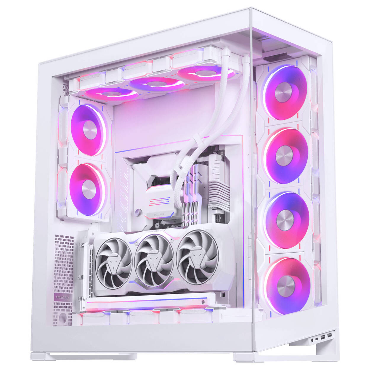 Phanteks Premium PCIe Gen 5 Vertical GPU Bracket, DRGB, with PCIe 5.0 Riser Cable - 220mm, white