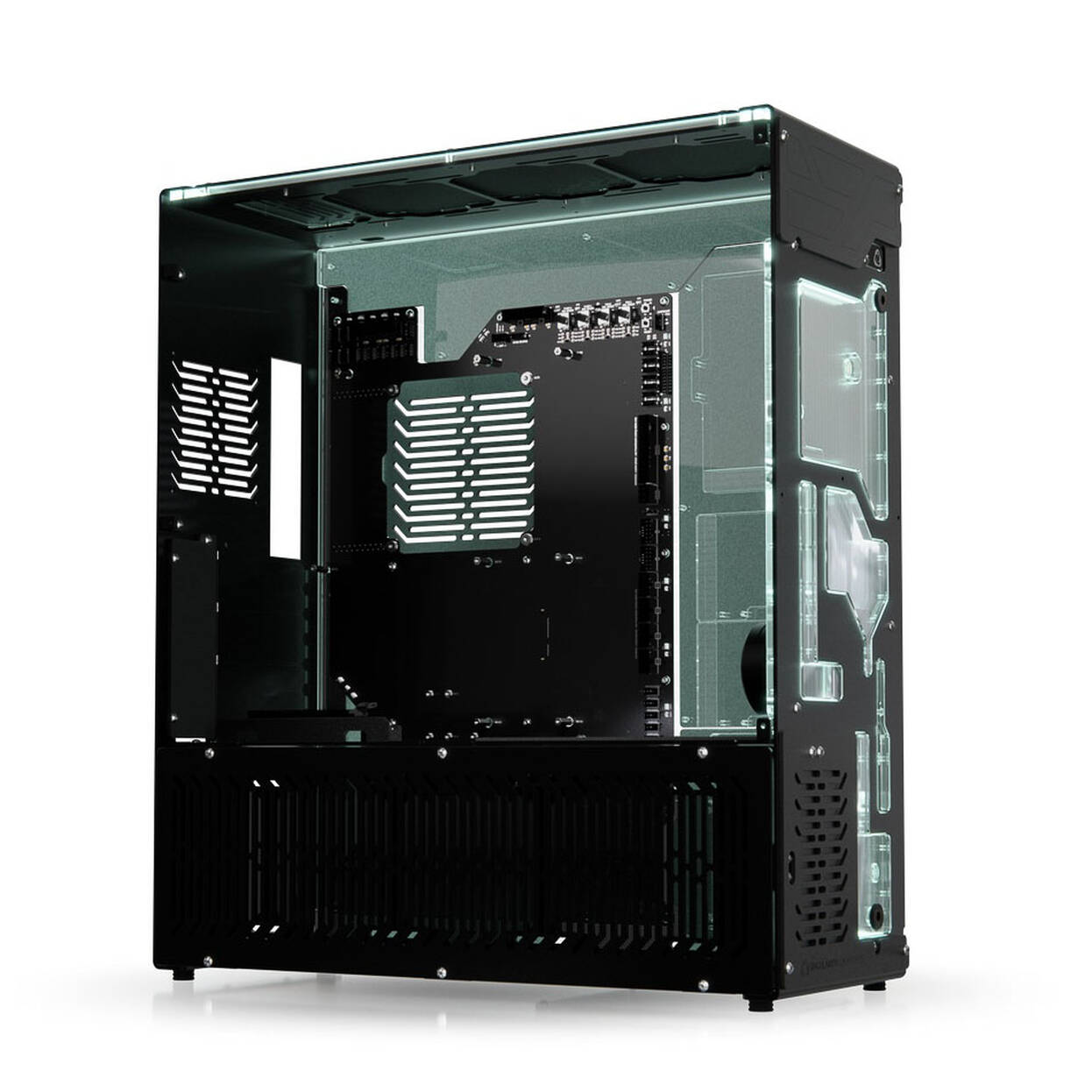 Singularity Computers Stream-M Water Cooling PC Case, Full Tower, XL-ATX, RGB - black