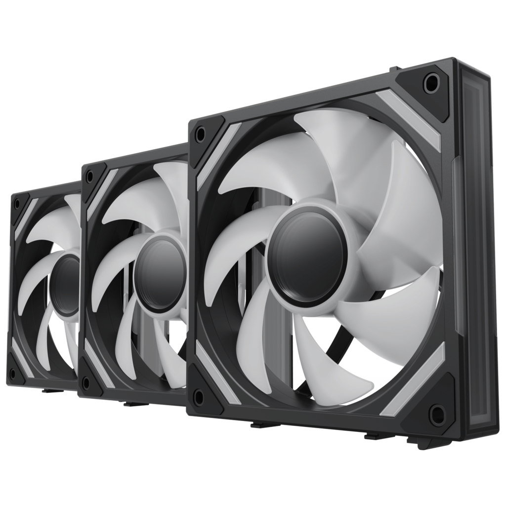 Alpenfohn WingBoost 4 PWM Fan, RGB - 3-Pack, 120mm, black