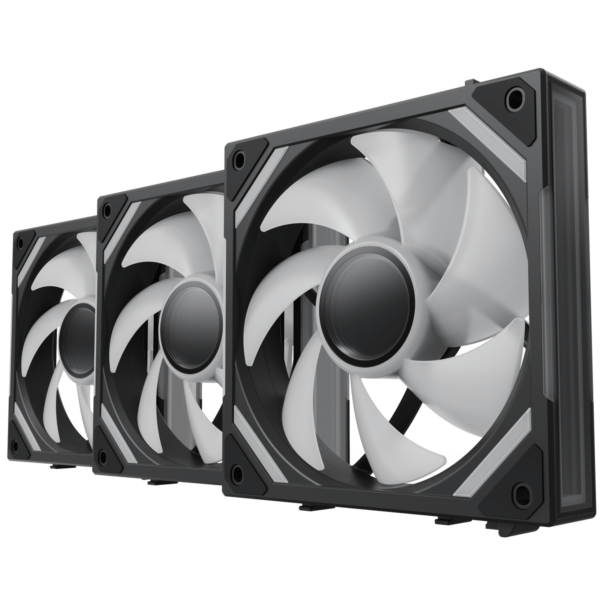 Alpenfohn WingBoost 4 PWM Fan, RGB - 3-Pack, 120mm, black