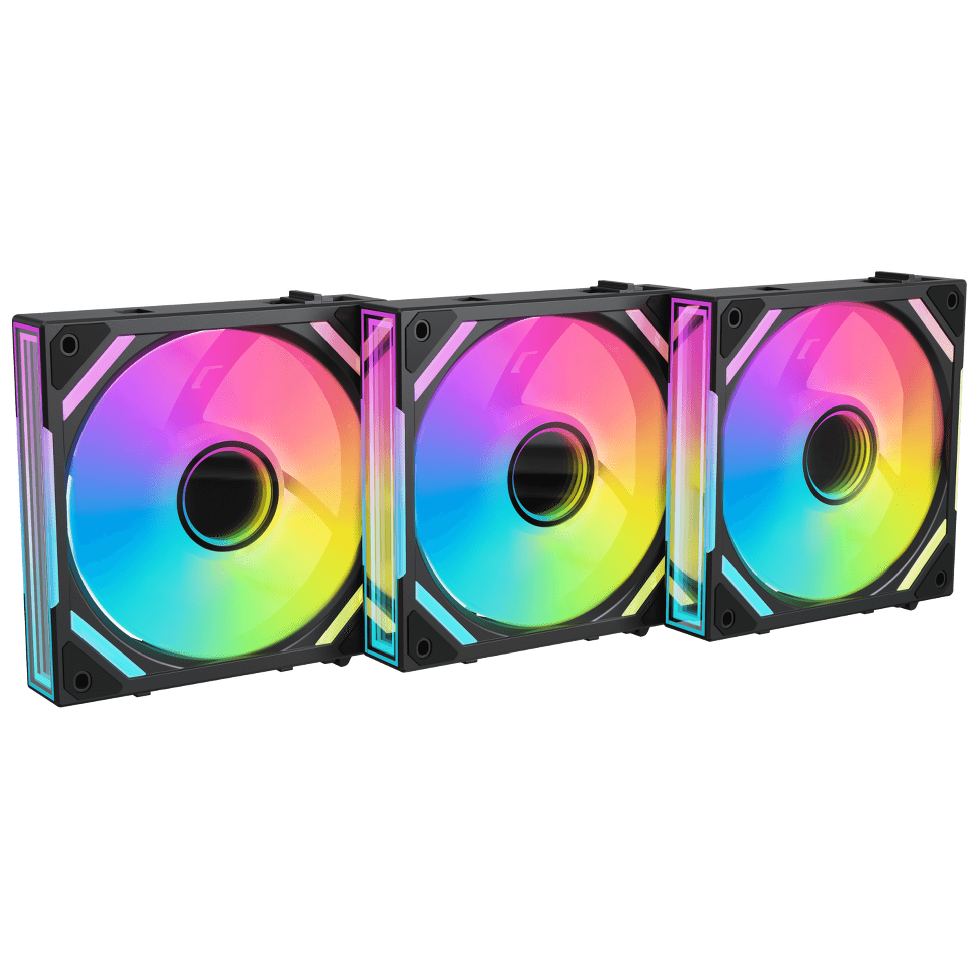 Alpenfohn WingBoost 4 PWM Fan, RGB - 3-Pack, 120mm, black