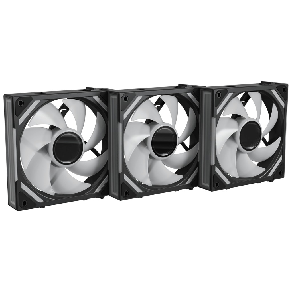 Alpenfohn WingBoost 4 PWM Fan, RGB - 3-Pack, 120mm, black