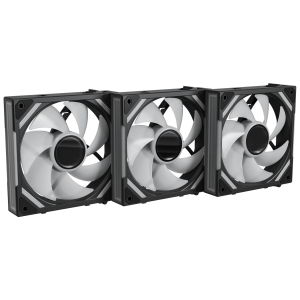 Alpenfohn WingBoost 4 PWM Fan, RGB - 3-Pack, 120mm, black