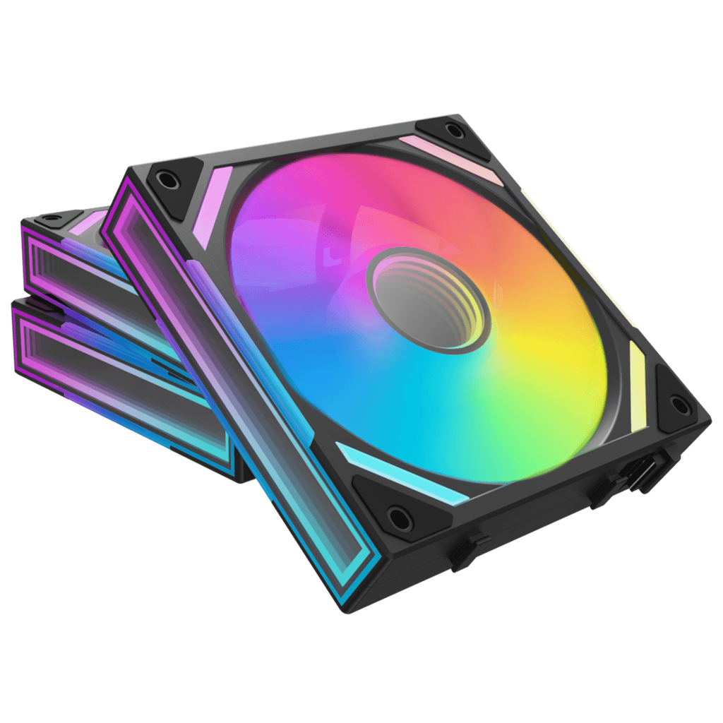 Alpenfohn WingBoost 4 PWM Fan, RGB - 3-Pack, 120mm, black