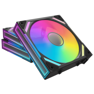 Alpenfohn WingBoost 4 PWM Fan, RGB - 3-Pack, 120mm, black