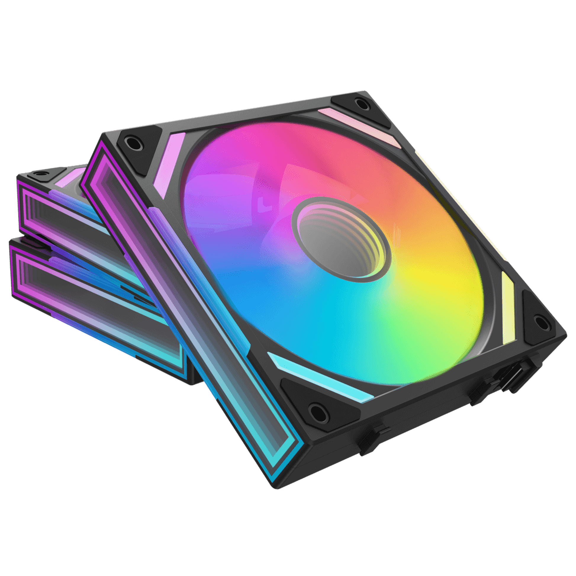 Alpenfohn WingBoost 4 PWM Fan, RGB - 3-Pack, 120mm, black