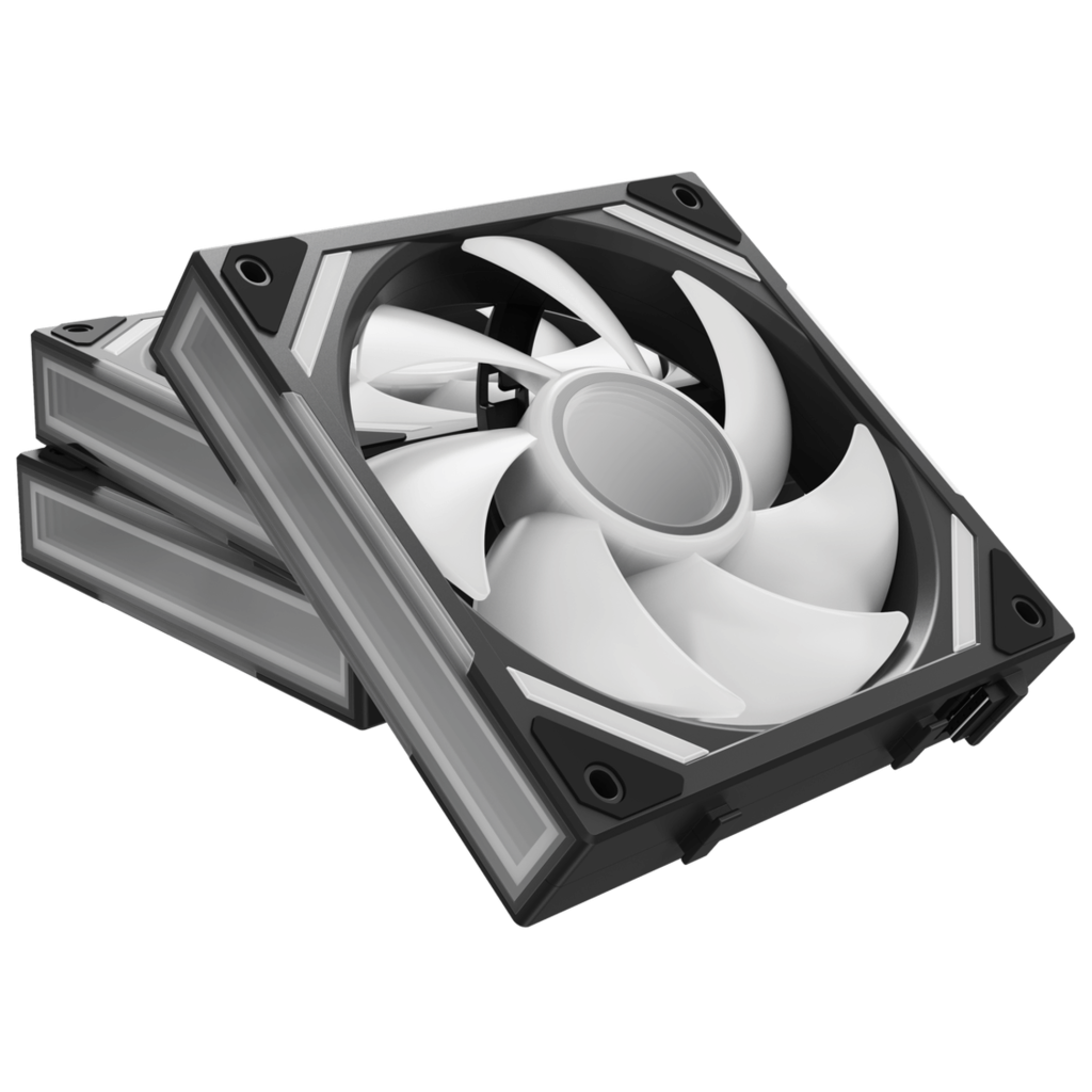 Alpenfohn WingBoost 4 PWM Fan, RGB - 3-Pack, 120mm, black