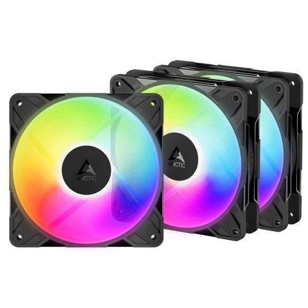 ARCTIC P12 Pro Reverse A-RGB PWM Fan – 120mm, black, pack of 3