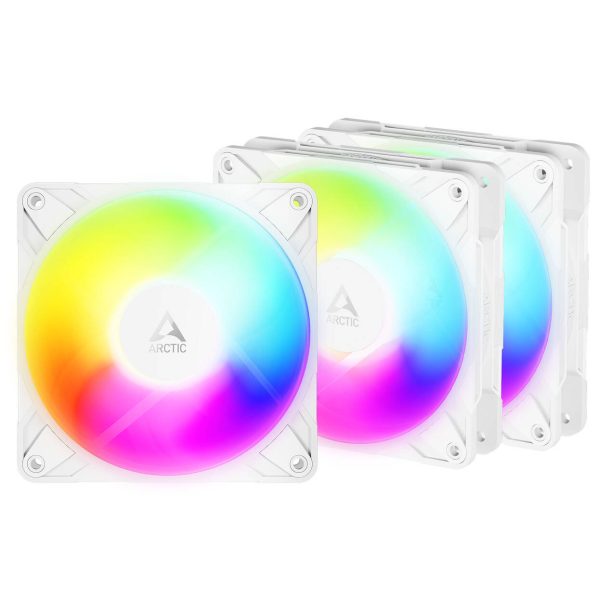 ARCTIC P12 Pro Reverse A-RGB PWM Fan – 120mm, white, pack of 3
