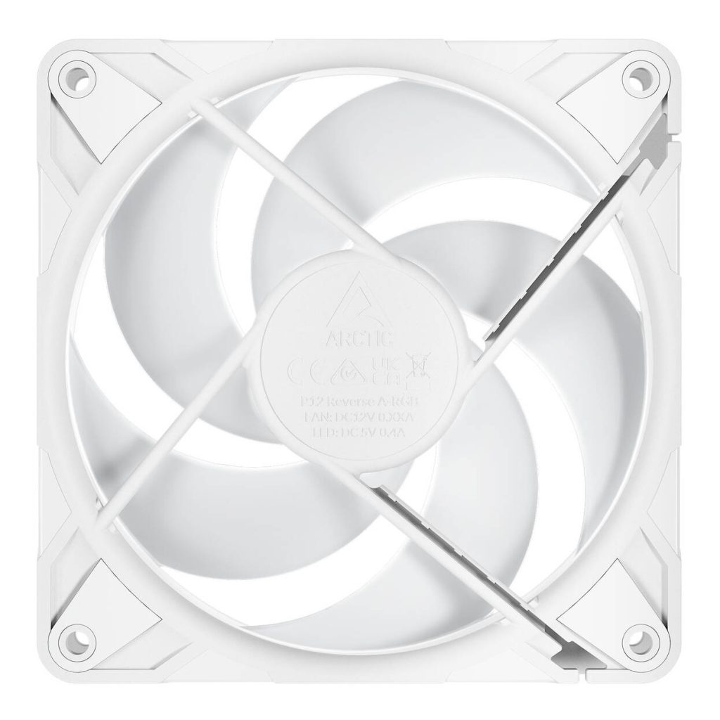 ARCTIC P12 Pro Reverse A-RGB PWM Fan - 120mm, white, pack of 3