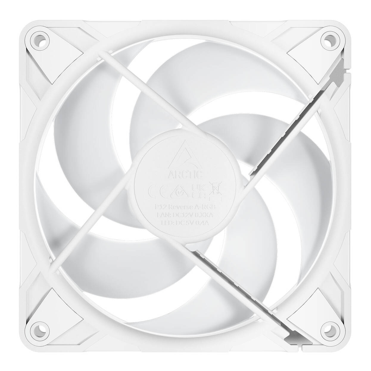 ARCTIC P12 Pro Reverse A-RGB PWM Fan - 120mm, white, pack of 3