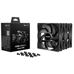 be quiet! Pure Wings 3 Fans, PWM - black, 120mm, pack of 3