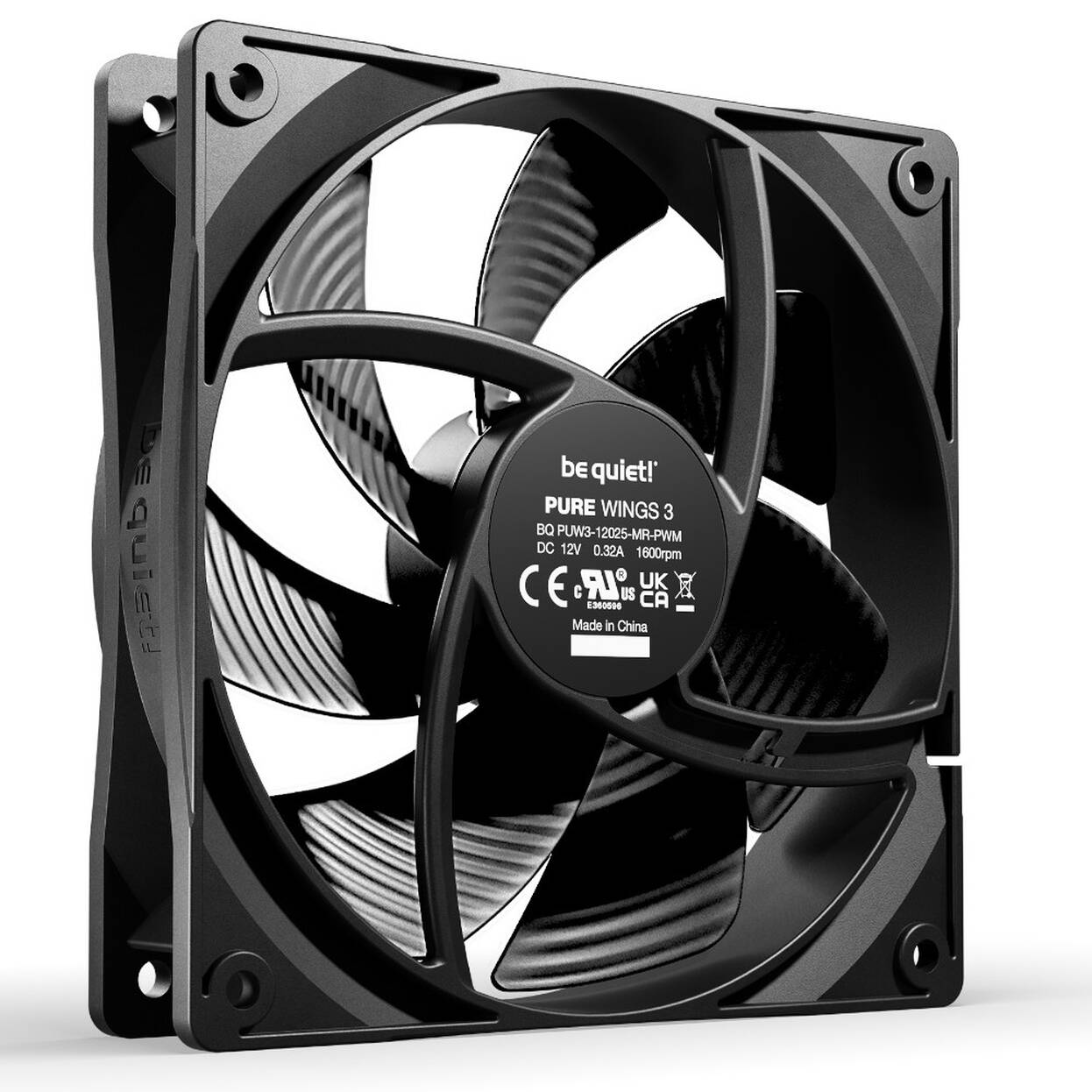 be quiet! Pure Wings 3 Fans, PWM - black, 120mm, pack of 3