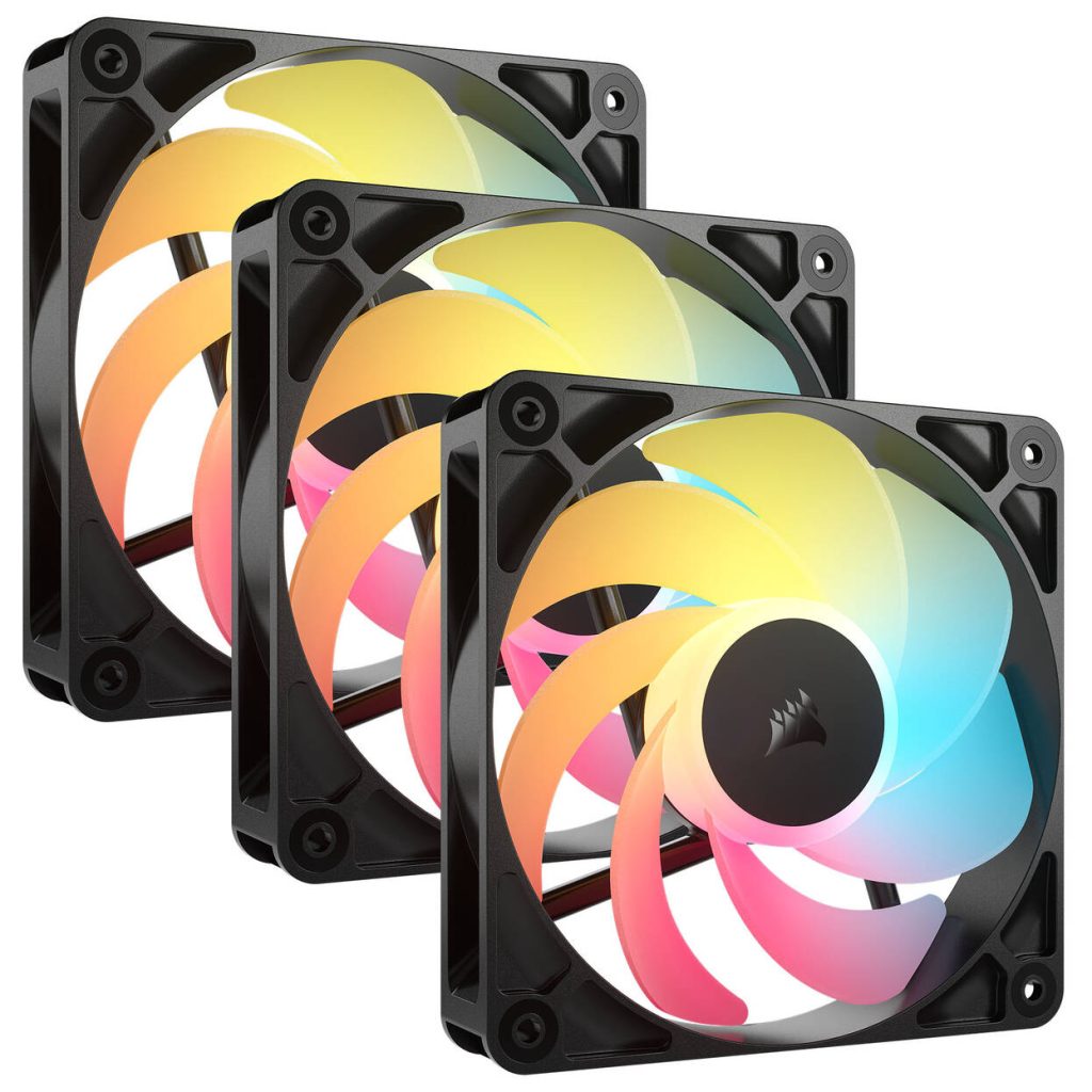 Corsair RS Series RS120-R ARGB PWM Fan - 3-Pack, 120mm, black