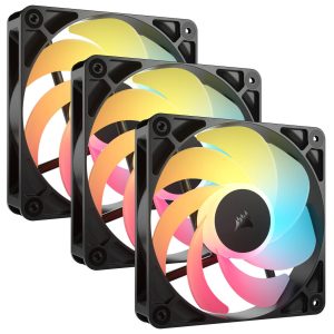 Corsair RS Series RS120-R ARGB PWM Fan - 3-Pack, 120mm, black