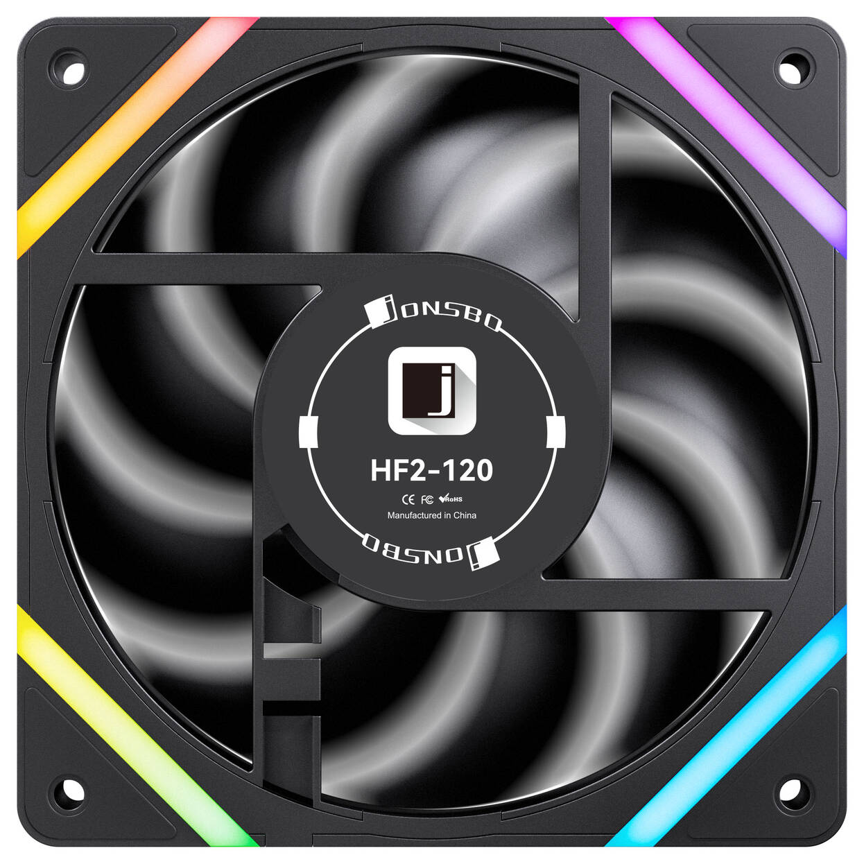 Jonsbo HF2-120 Fan, Reverse Blade, PWM, ARGB - 120mm, black : image 5